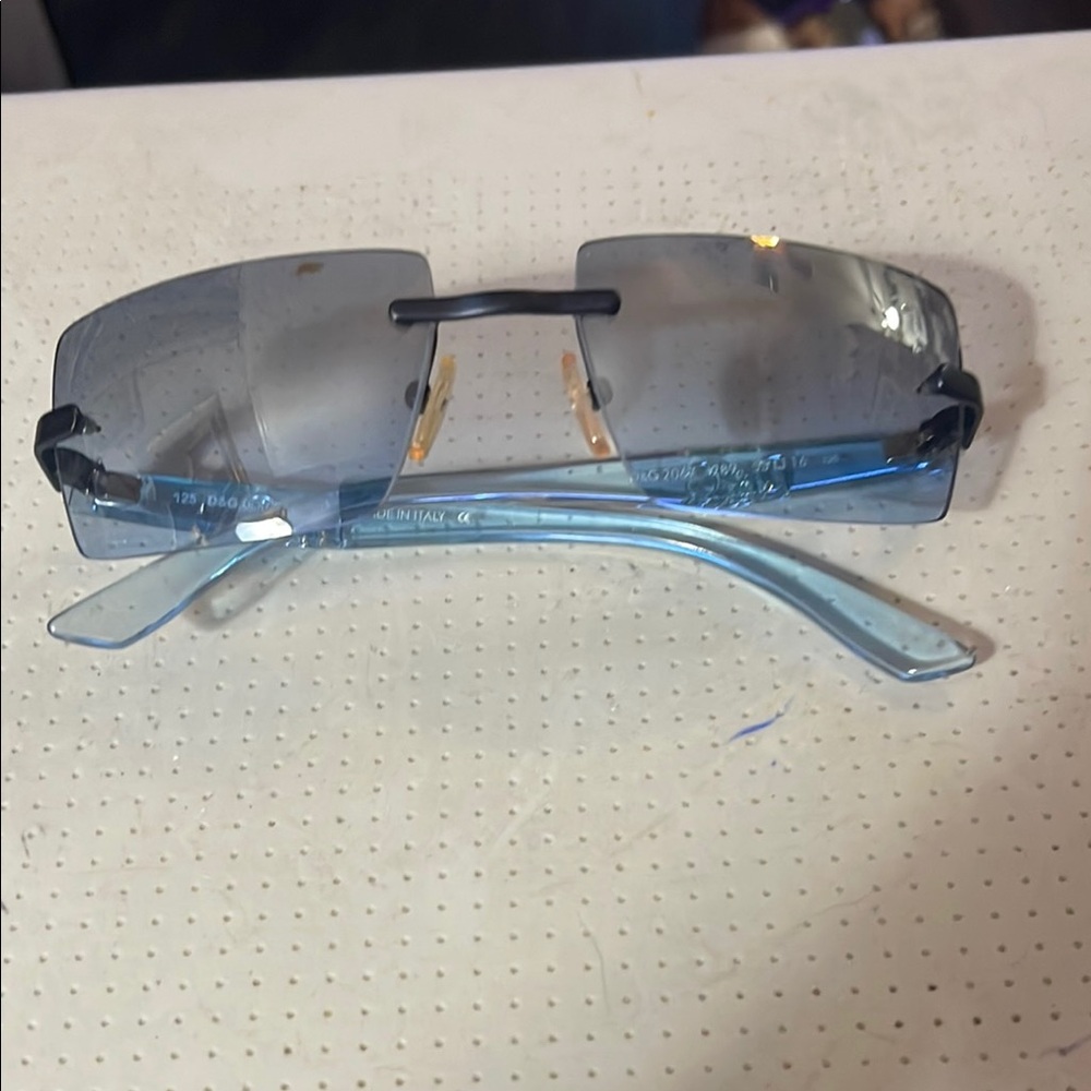 Dolce & Gabbana Blue Gradient Sunglasses Sleek Design